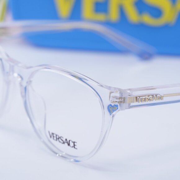 Versace Kids VK3321U 148 Cat Eye Eyeglasses 48mm - Crystal - Picture 9 of 11